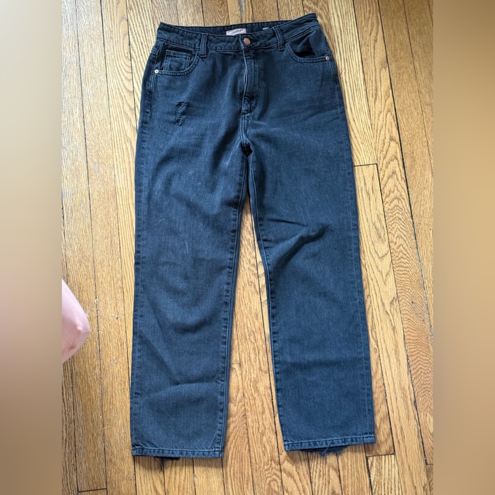 DL1961 Jerry High Rise Vintage Straight Black Jeans - Size 27